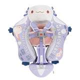 Mambobaby Yüzme Simidi - Purple Axolotl,  Emniyetli, Gölgelikli ve Ayak Destekli
