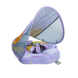 Mambobaby Yüzme Simidi - Purple Ice Cream, Emniyetli, Gölgelikli ve Ayak Destekli