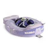 Mambobaby Yüzme Simidi - Purple Monster,  Emniyetli, Gölgelikli ve Ayak Destekli