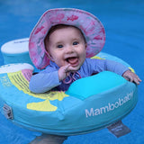 Mambobaby Yüzme Simidi - Rainbow, Emniyetli, Gölgelikli ve Ayak Destekli
