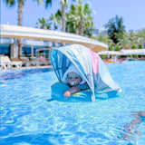 Mambobaby Yüzme Simidi - Rainbow, Emniyetli, Gölgelikli ve Ayak Destekli