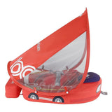 Mambobaby Yüzme Simidi - Red Car, Emniyetli, Gölgelikli ve Ayak Destekli