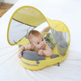 Mambobaby Yüzme Simidi - Sarı Uğur Böceği, Emniyetli, Gölgelikli ve Ayak Destekli