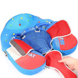 Mambobaby Yüzme Simidi - Stars&Stripes, Emniyetli, Gölgelikli ve Ayak Destekli