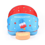 Mambobaby Yüzme Simidi - Stars&Stripes, Emniyetli, Gölgelikli ve Ayak Destekli