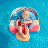 Mambobaby Yüzme Simidi - Stars&Stripes, Emniyetli, Gölgelikli ve Ayak Destekli