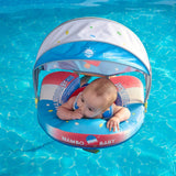 Mambobaby Yüzme Simidi - Stars&Stripes, Emniyetli, Gölgelikli ve Ayak Destekli
