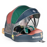 Mambobaby Yüzme Simidi - Tropical Florida, Emniyetli, Gölgelikli ve Ayak Destekli