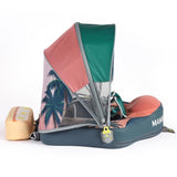 Mambobaby Yüzme Simidi - Tropical Florida, Emniyetli, Gölgelikli ve Ayak Destekli