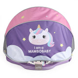 Mambobaby Yüzme Simidi - Unicorn, Emniyetli, Gölgelikli ve Ayak Destekli