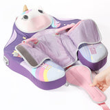 Mambobaby Yüzme Simidi - Unicorn, Emniyetli, Gölgelikli ve Ayak Destekli