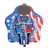 Mambobaby Yüzme Simidi - USA Flag, Emniyetli, Gölgelikli ve Ayak Destekli