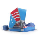 Mambobaby Yüzme Simidi - USA Flag, Emniyetli, Gölgelikli ve Ayak Destekli