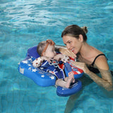 Mambobaby Yüzme Simidi - USA Flag, Emniyetli, Gölgelikli ve Ayak Destekli