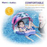 Mambobaby Yüzme Simidi - Yellow Colorfish,  Emniyetli, Gölgelikli ve Ayak Destekli