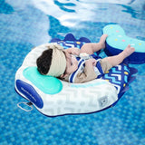 Mambobaby Yüzme Simidi - Yellow Colorfish,  Emniyetli, Gölgelikli ve Ayak Destekli