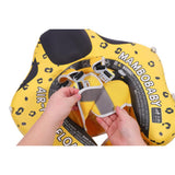 Mambobaby Yüzme Simidi - Yellow Leopard, Emniyetli, Gölgelikli ve Ayak Destekli