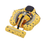 Mambobaby Yüzme Simidi - Yellow Leopard, Emniyetli, Gölgelikli ve Ayak Destekli
