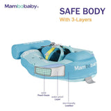 Mambobaby Yüzme Simidi - Green Constract, Emniyetli, Gölgelikli ve Ayak Destekli