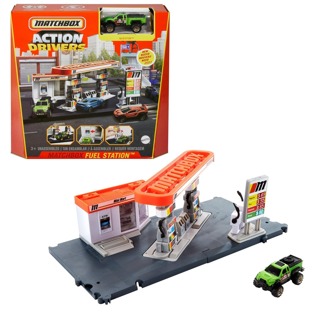 Matchbox Aksiyon Sürücüleri - Benzin İstasyonu Oyun Seti GVY82-GVY84 | Toysall