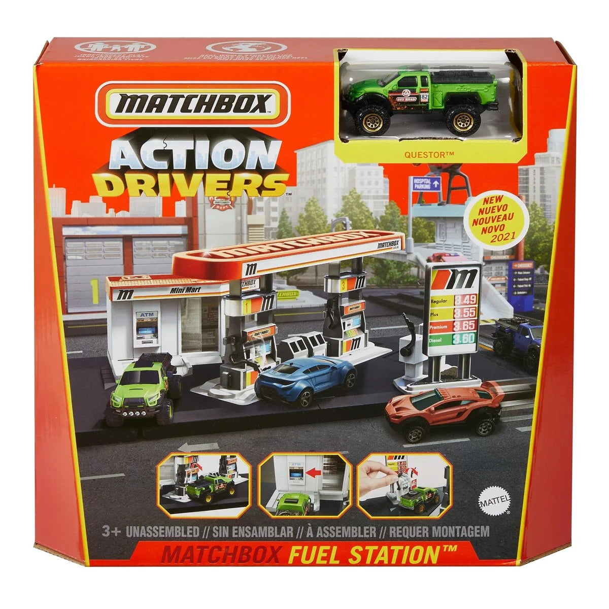 Matchbox Aksiyon Sürücüleri - Benzin İstasyonu Oyun Seti GVY82-GVY84 | Toysall