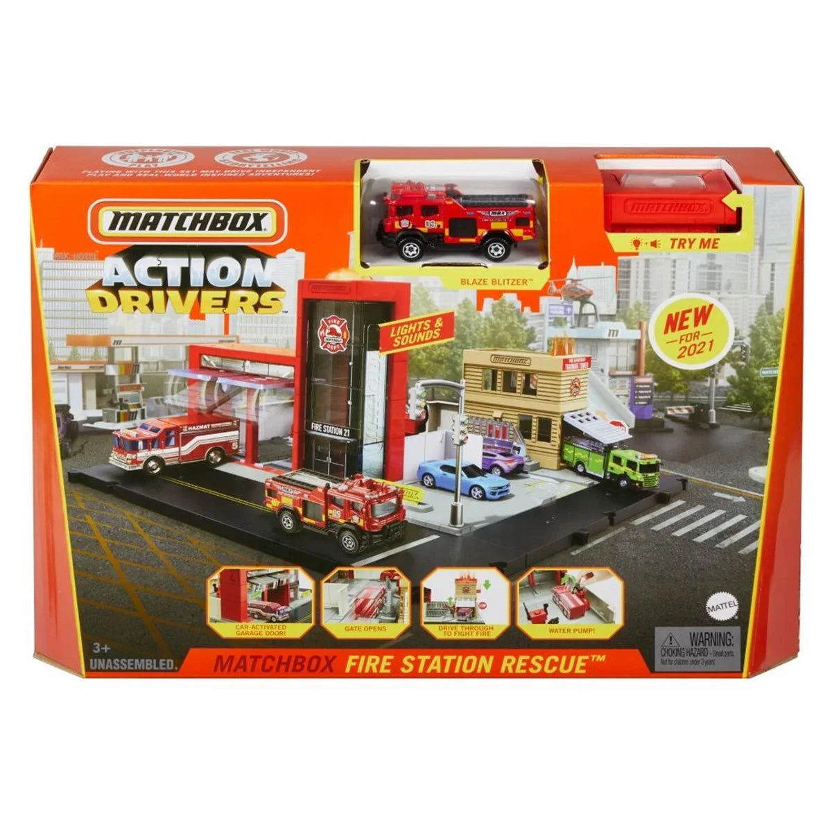 Matchbox Aksiyon Sürücüleri İtfaiye Kurtarma Ekibi Oyun Seti HBD76 | Toysall