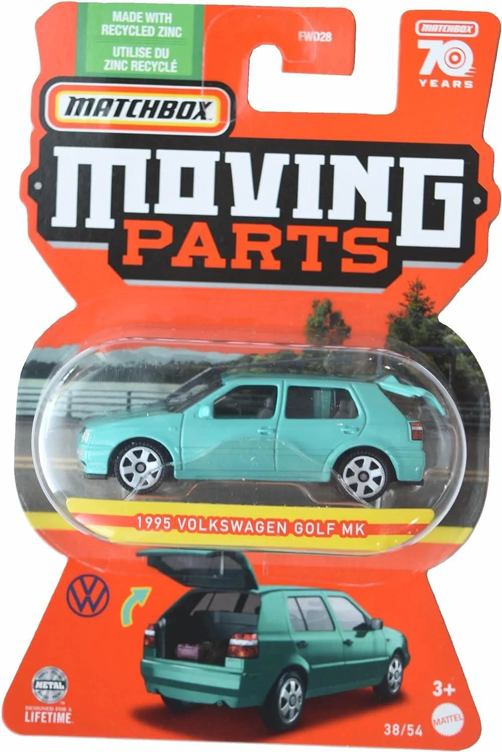 Matchbox Moving Parts Arabalar - 1996 Volkswagen Golf MK FWD28-HLG23 | Toysall