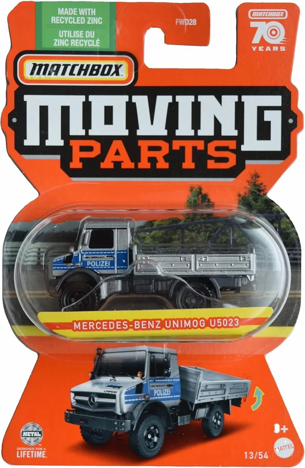 Matchbox Moving Parts Arabalar - Mercedes Benz Unimog U5023 FWD28-HLF98 | Toysall