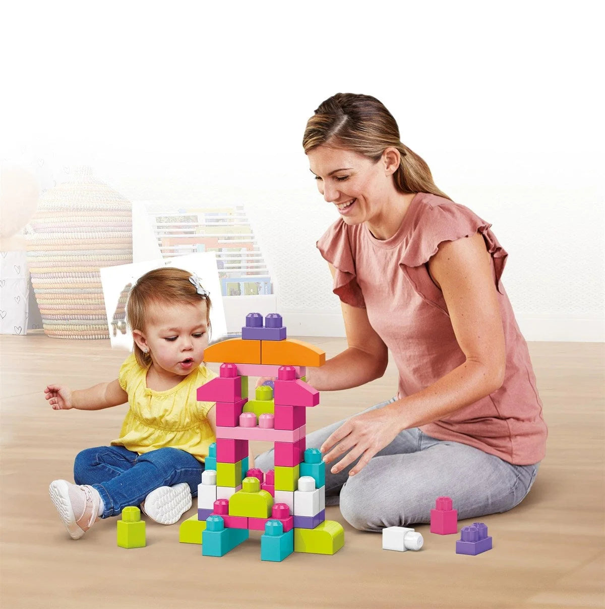 Mega Bloks 60'lı Blok Torbaları Pembe CYP67-DCH54 | Toysall