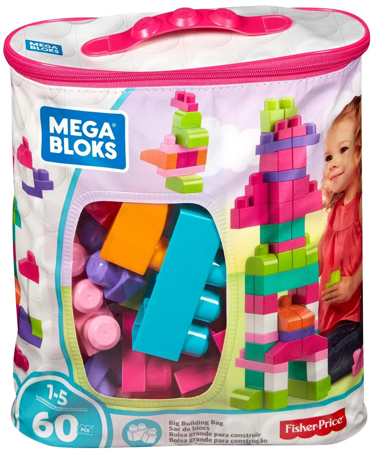 Mega Bloks 60'lı Blok Torbaları Pembe CYP67-DCH54 | Toysall