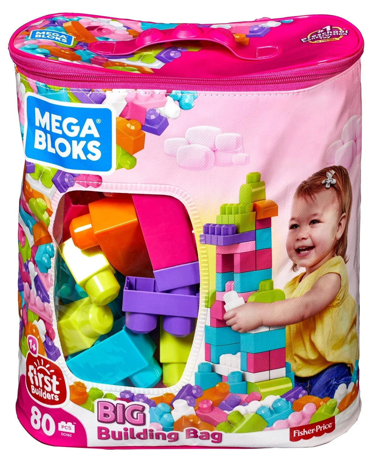 Mega Bloks 80'li Blok Torbaları-Pembe CYP72-DCH62 | Toysall