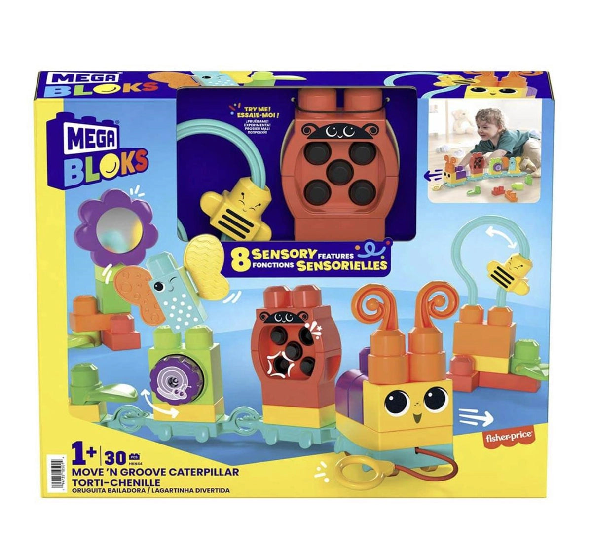 Mega Bloks Hareketli Duyusal Gelişim Tırtılı HKN44 | Toysall