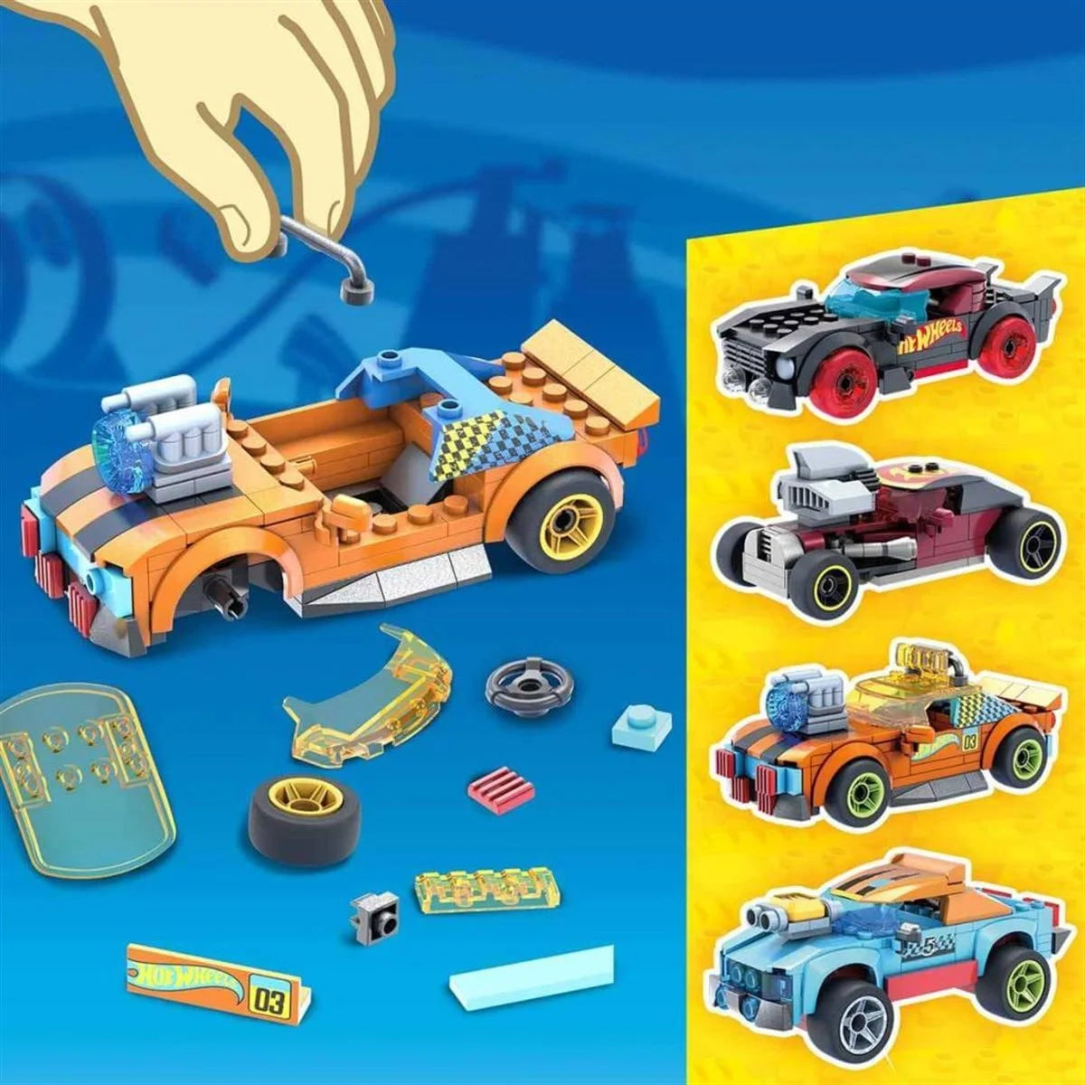 Mega Construx Hot Wheels Aksesuarlı 4'lü Araç Seti GVM13 | Toysall