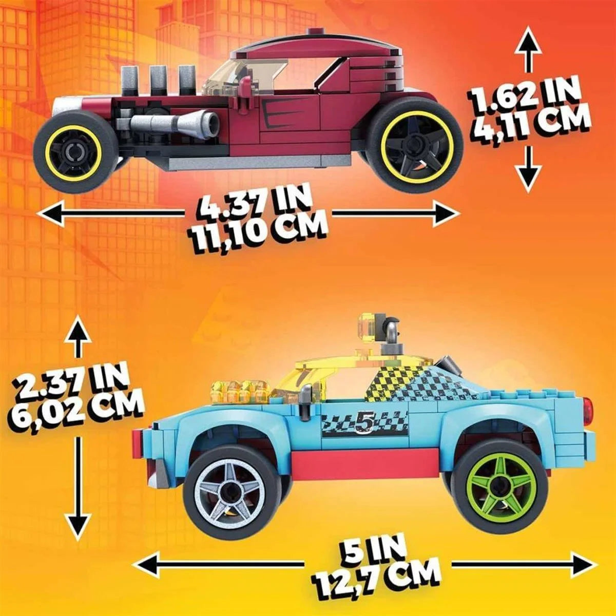 Mega Construx Hot Wheels Aksesuarlı 4'lü Araç Seti GVM13 | Toysall