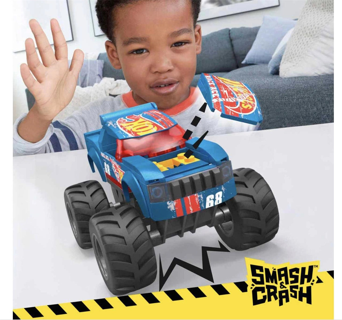 MEGA Hot Wheels Smash N Crash Monster Truck HMM49 | Toysall