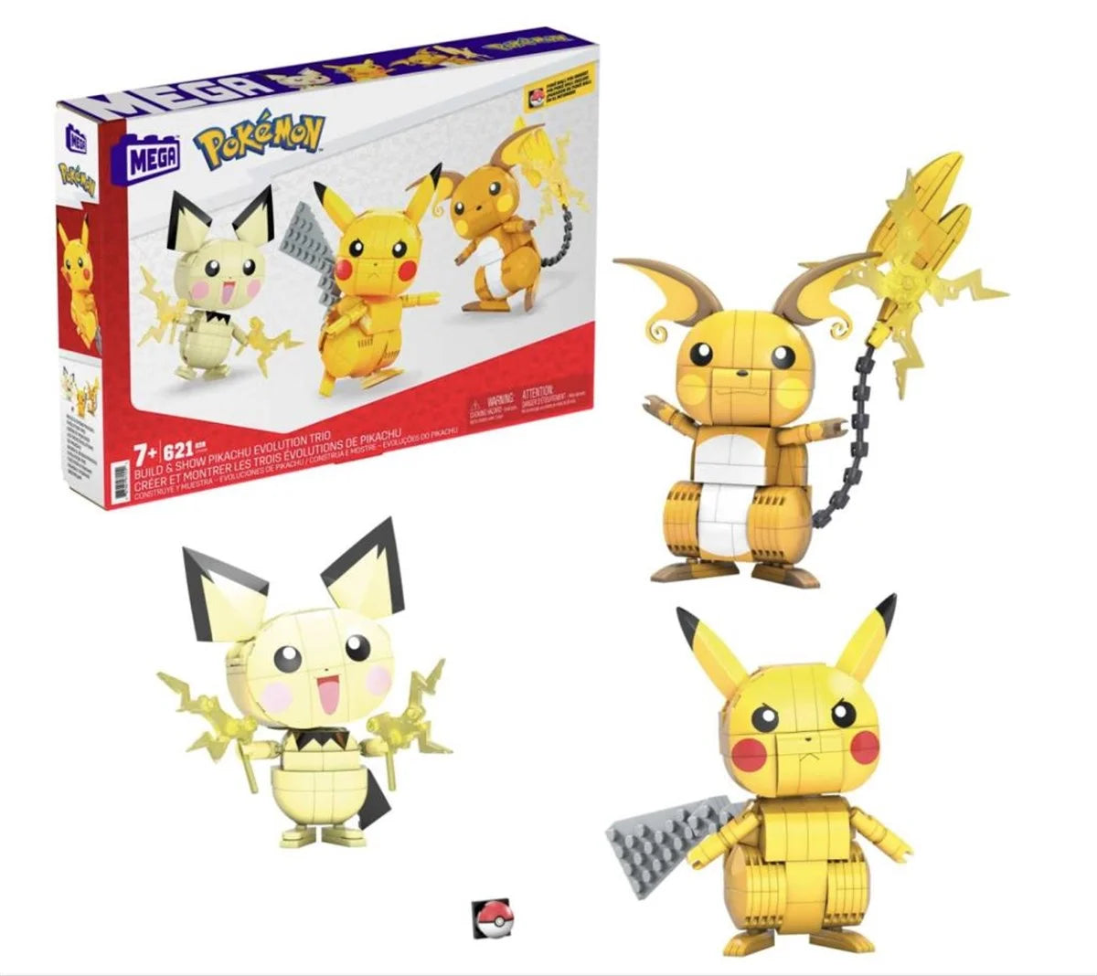 MEGA Pokemon Yap ve Oyna Figürler Pikachu Dönüşüm 3'lüsü GYH06 | Toysall