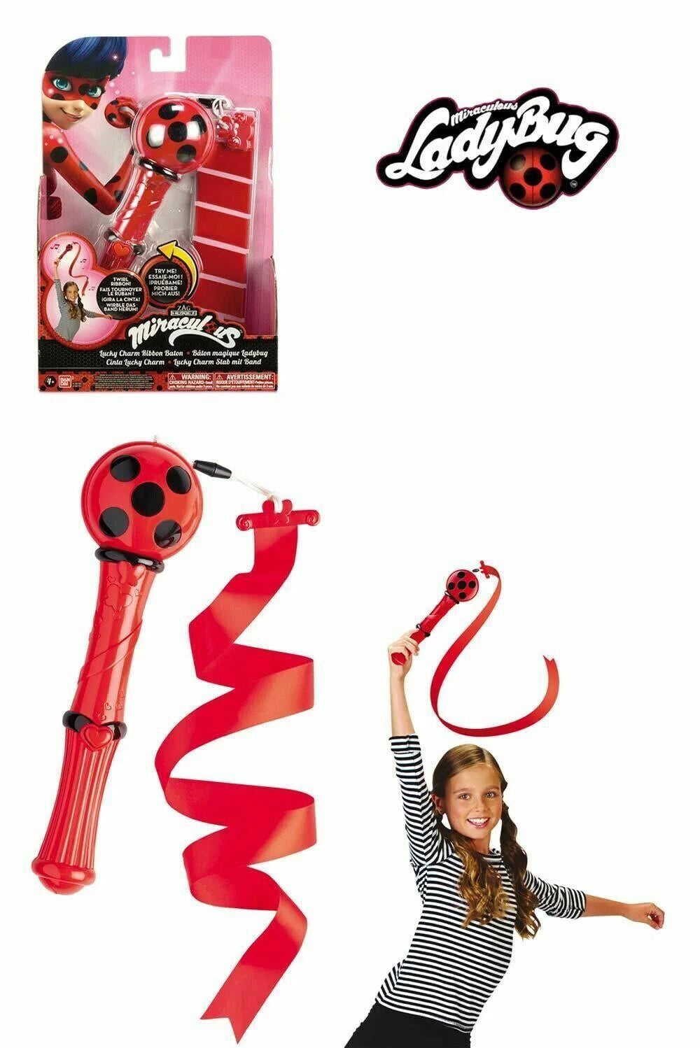 Miraculous Uğurböceği Şanslı Tılsım Kurdeleli Asa 39795