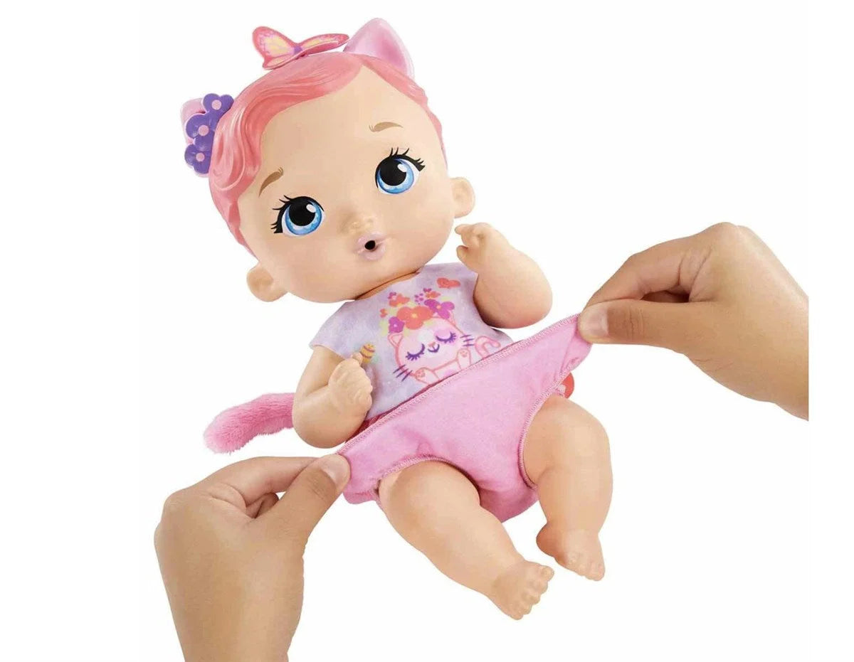 My Garden Baby Yavru Kedi Bebeğimin Bakım Zamanı  - Pembe Saçlı Bebek HHL21 | Toysall