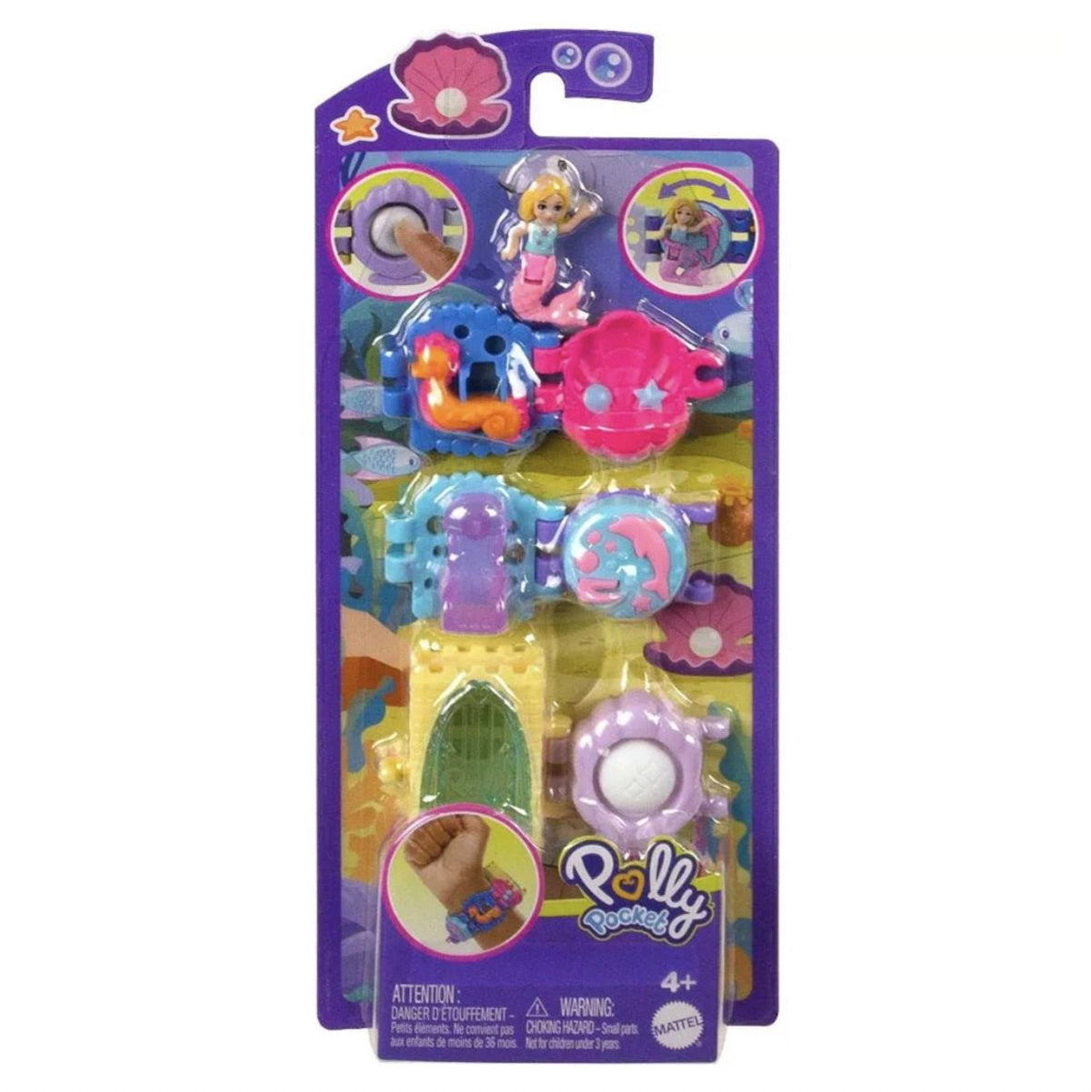 Polly Pocket Bileklik Olabilen Sevimli Oyun Setleri HKV67-HKV70 | Toysall