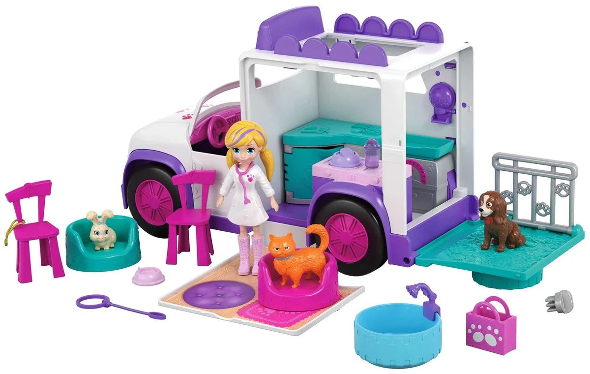 Polly Pocket Mobil Veteriner Kliniği Aracı GFR04 | Toysall