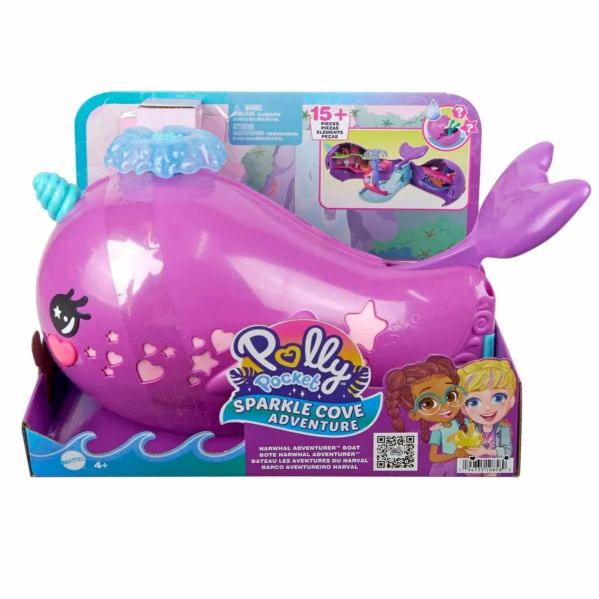 Polly Pocket Sparkle Cove Macera Narwhal Maceracı Teknesi HKV71 | Toysall