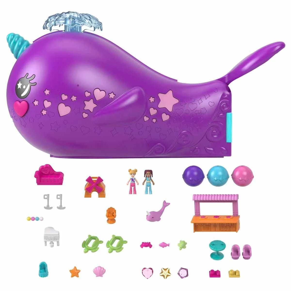 Polly Pocket Sparkle Cove Macera Narwhal Maceracı Teknesi HKV71 | Toysall