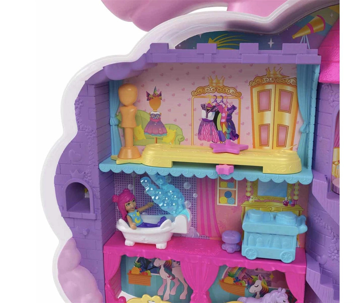 Polly Pocket Tek Boynuzlu Atın Güzellik Salonu HKV51 | Toysall