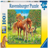 Ravensburger 100 Parça Puzzle Çayırda Mutlu Atlar 105779