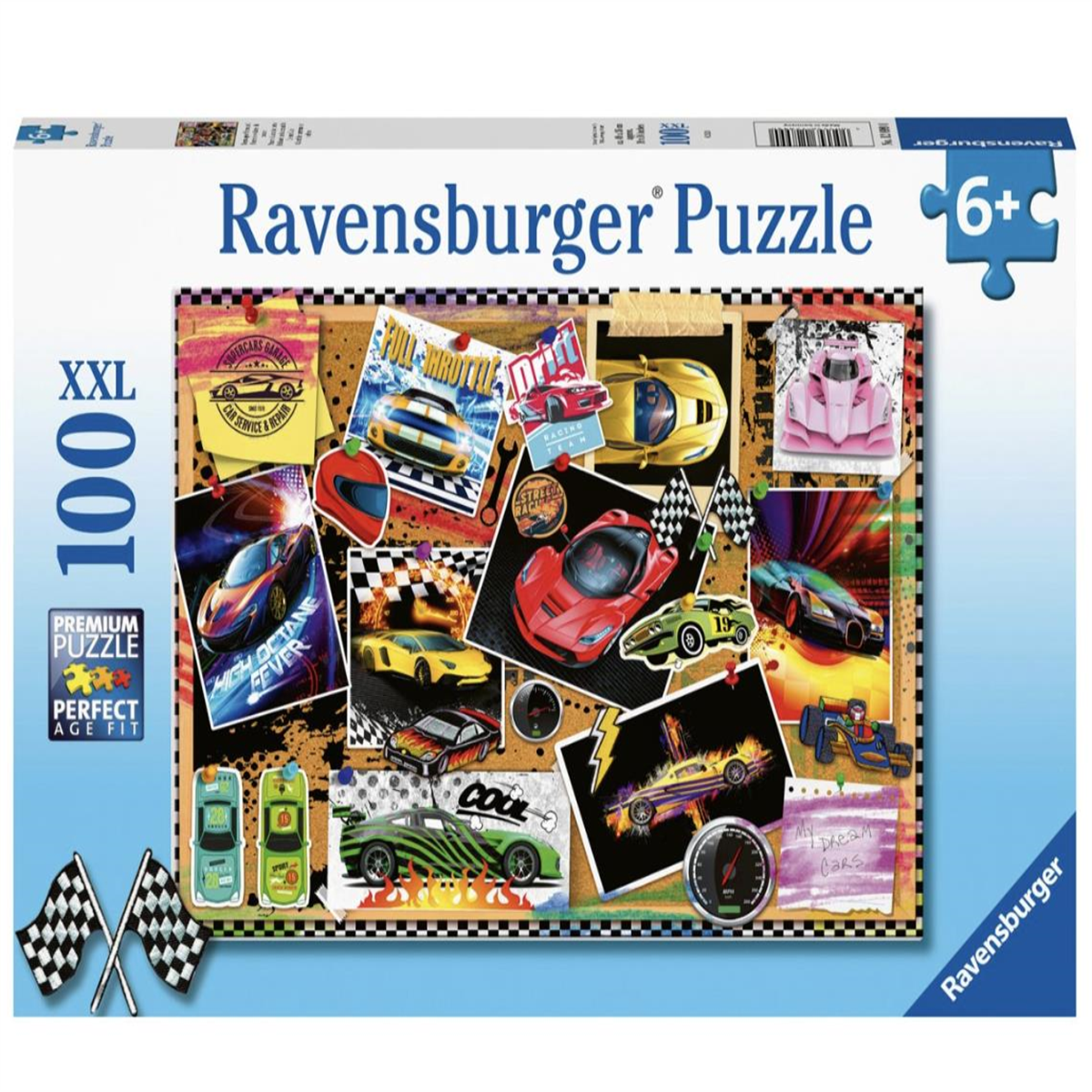 Ravensburger 100 Parça Puzzle Yarış Arabaları 128990 | Toysall