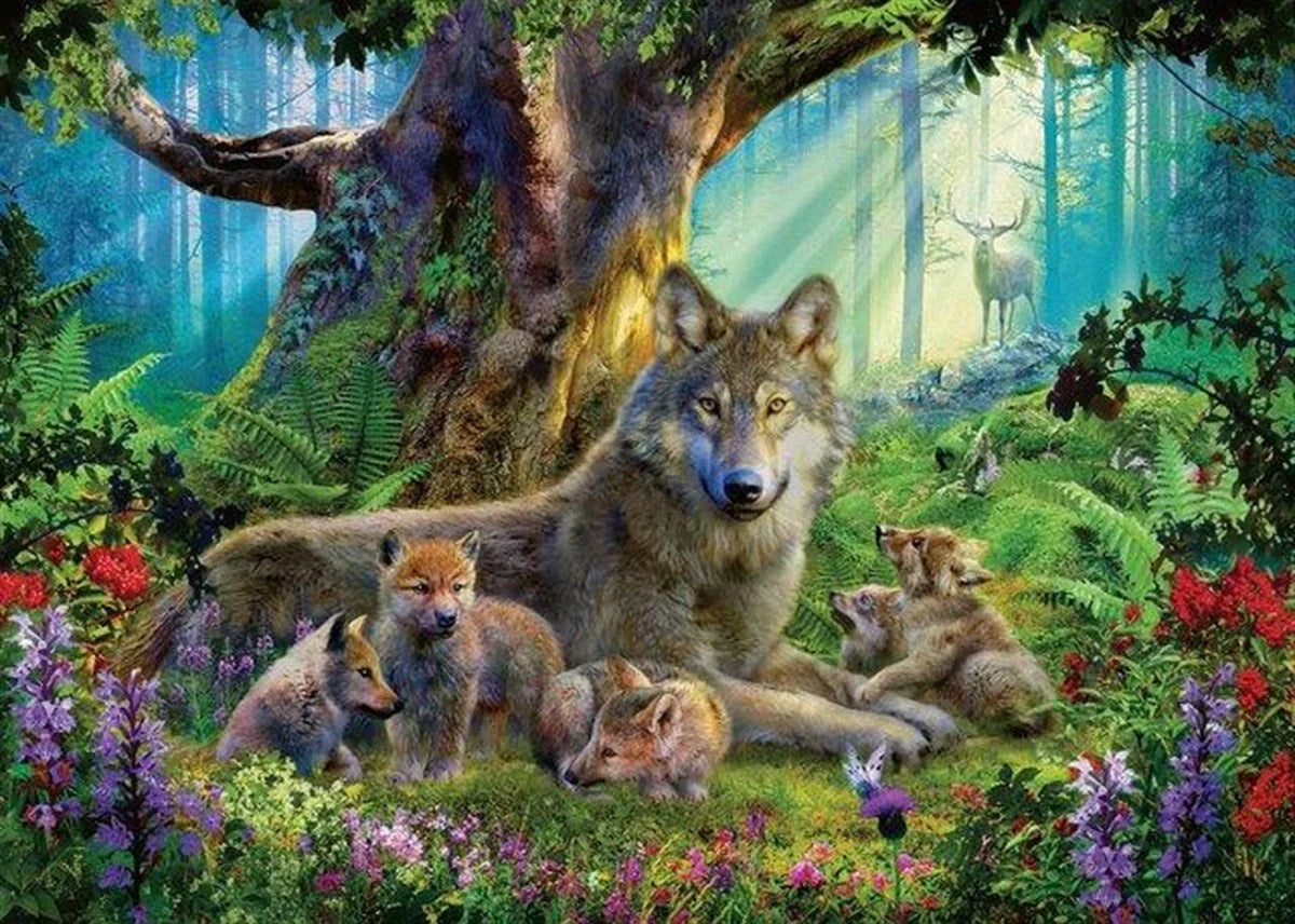 Ravensburger 1000 Parça Puzzle Wolves in Forest 159871 | Toysall