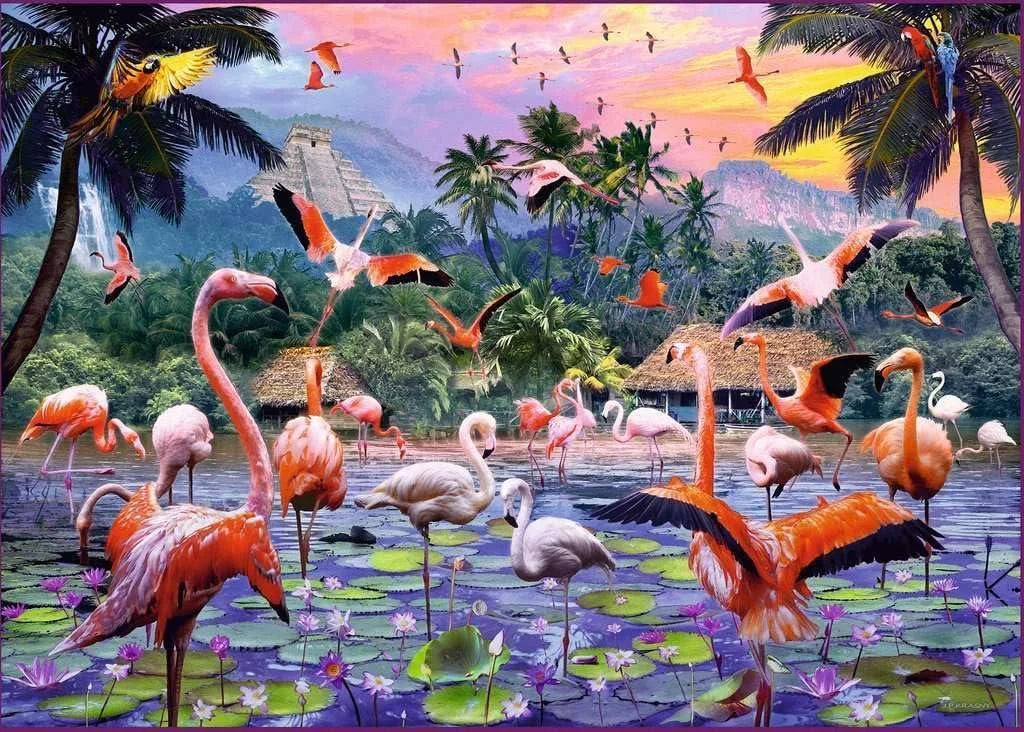 Ravensburger 1000 Parça Puzzle Pembe Flamingolar 170821 | Toysall