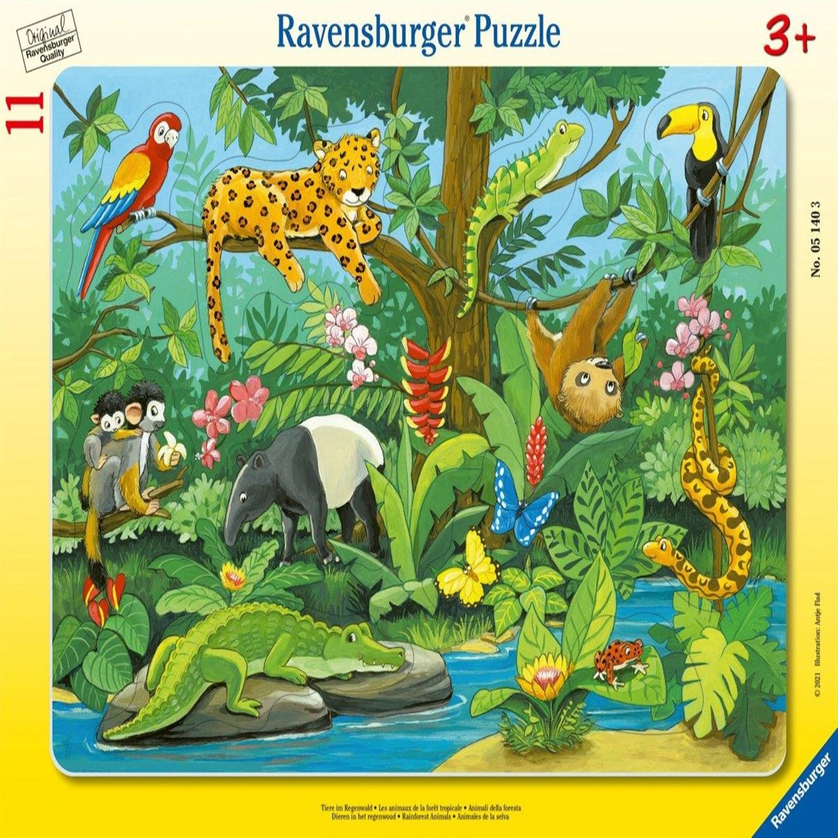 Ravensburger 11 Parça Çerçeveli Puzzle Hayvanlar 051403 | Toysall