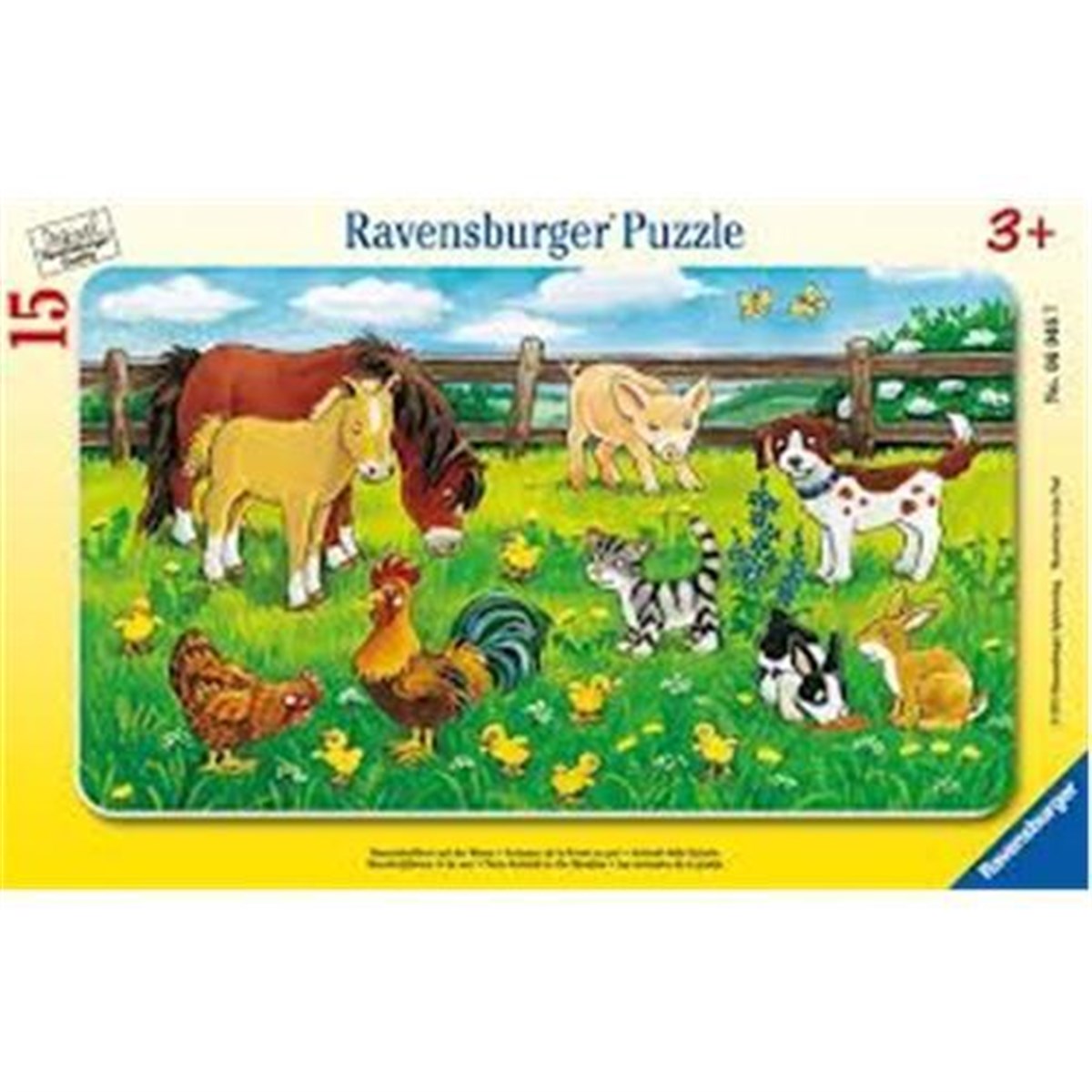 Ravensburger 15 Parça Küçük Çerçeveli Puzzle Çayırda Hayvanlar 060467 | Toysall