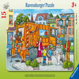 Ravensburger 15 Parçalı Puzzle Çöp Toplama Kamyonu 61624